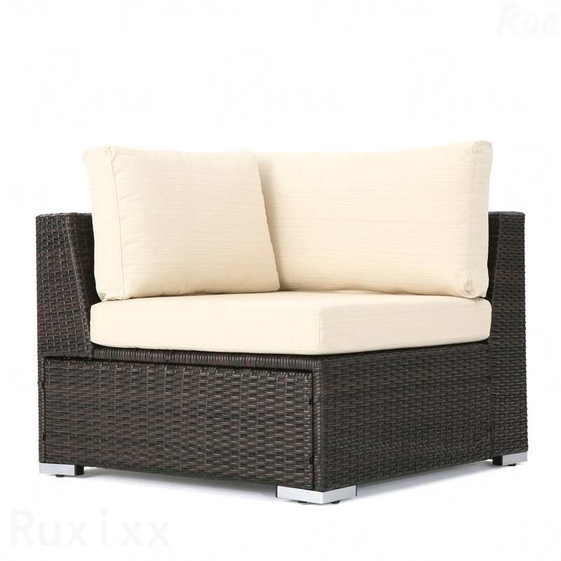 Patio Corner Chair Mbrn + Alu, Dark Brown