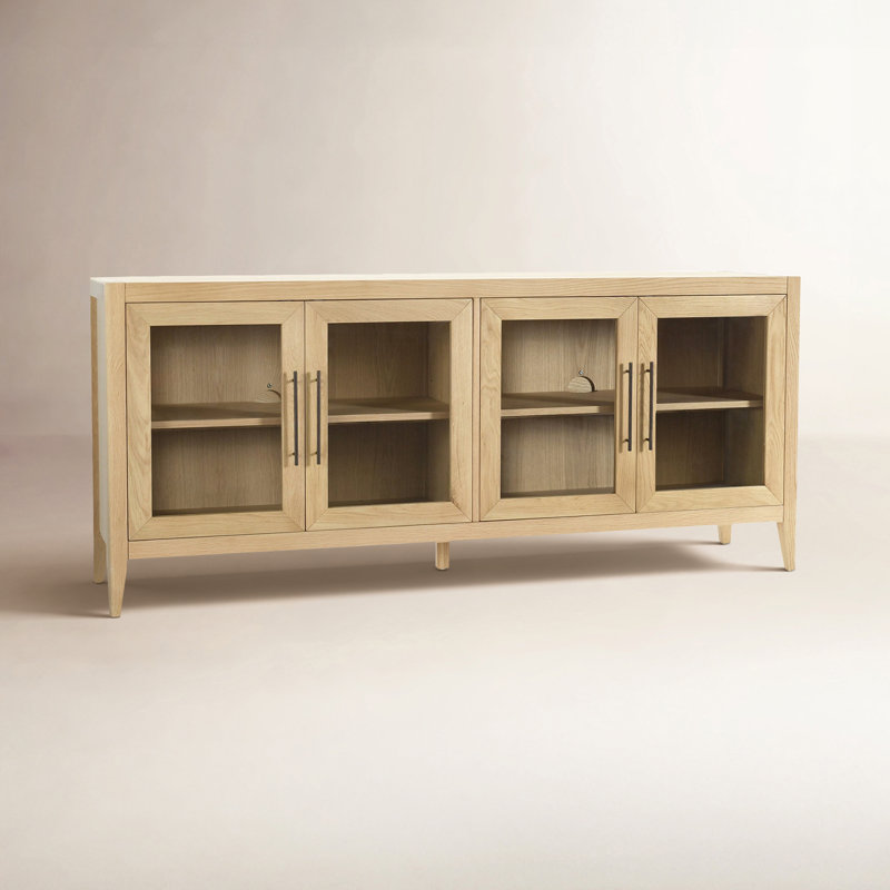 Kraker 78" Wide Oak Solid Wood Sideboard