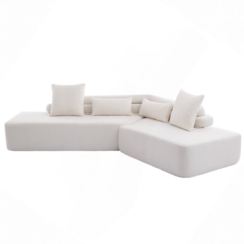 Canapé modulaire Louis Boucle, Polyester beige