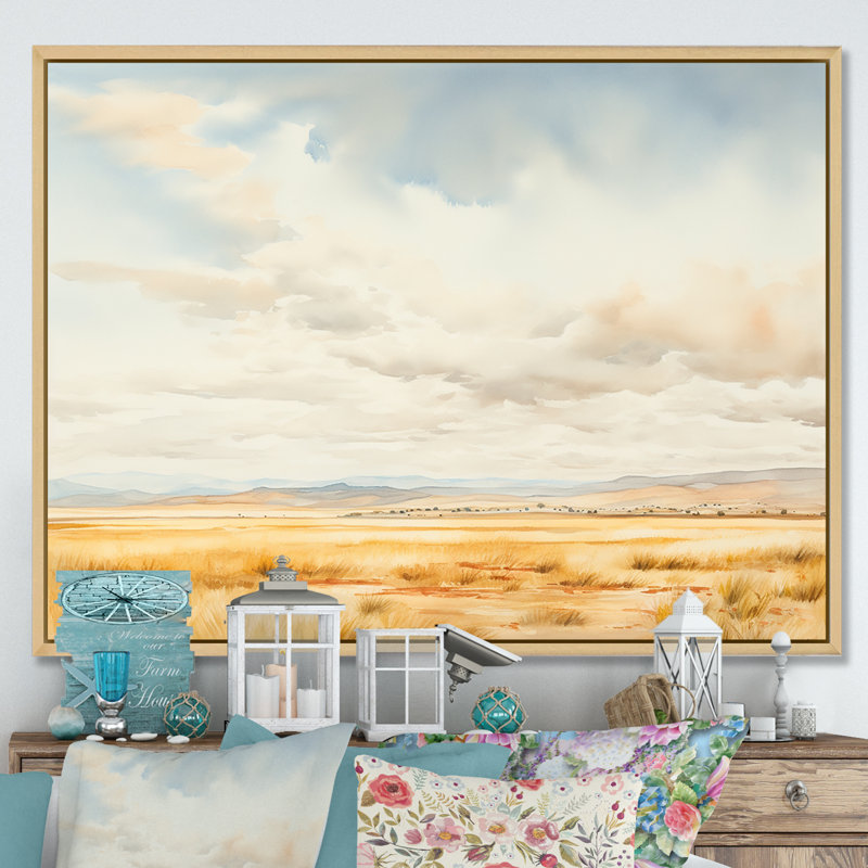 Tranquil Meadow Moments I, Cadre naturel flottant, H 34 po x l 44 po x P 1,5 po