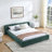 Upholstered Bed Frame with Thick Fabric-901659411