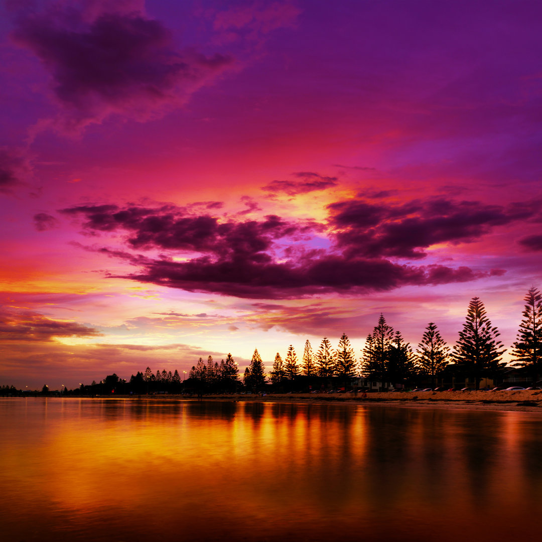 Tropical Sunset - Wrapped Canvas Print