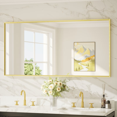 Bathroom Vanity Mirror with Aluminum Frame and Tempered Glass