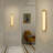 Transitional Linear LED Wall Sconce with Clear Ribbed Glass Shade-1421279139
