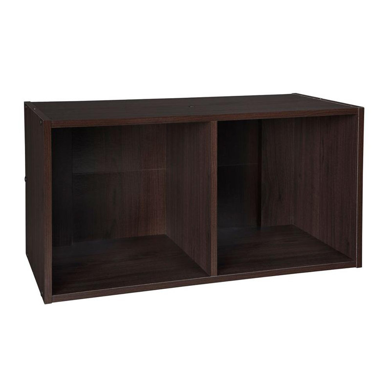 Cubeicals 2 Piece Cubby Shelf, Espresso