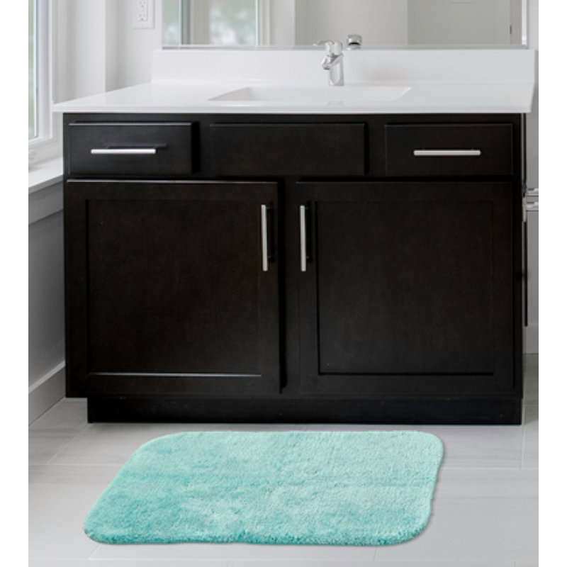 Billy-Dean Nylon Bath Rug with Non-Slip Backing, 24" W x 40" L, Sea Foam