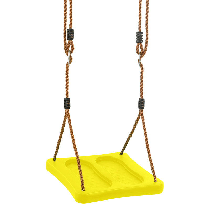 Kids Stand Up Foot Swing Seat & Adjustable Ropes | Playground Sets & Accessories for Children, Yellow