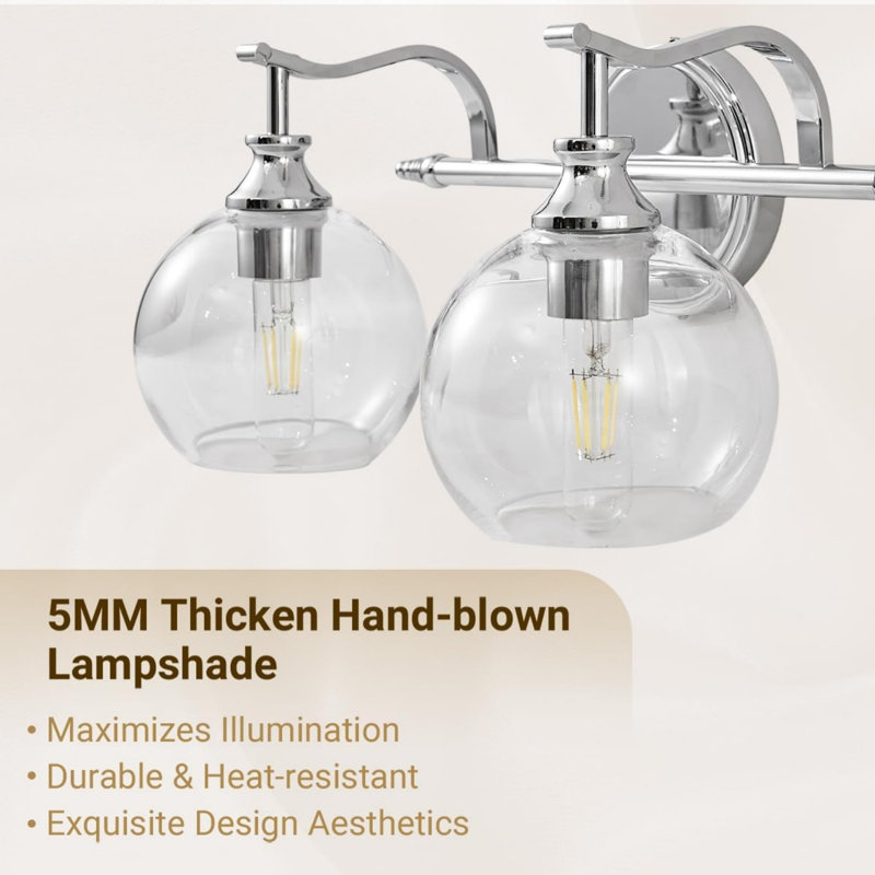 Luminaire de salle de bain Modern, Chrome poli, 4