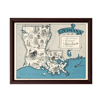 Louisiana Pictorial Map