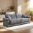 90.55" Modern Chenille Deep Seat, cloud Couch Sectional With Pillows-2052102878
