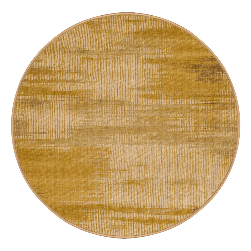 Tapis abstrait lavable à la machine, Rond 5 pi