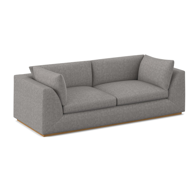 Big Sur Boucle and Velvet Sofa, Elise Linen, Amber