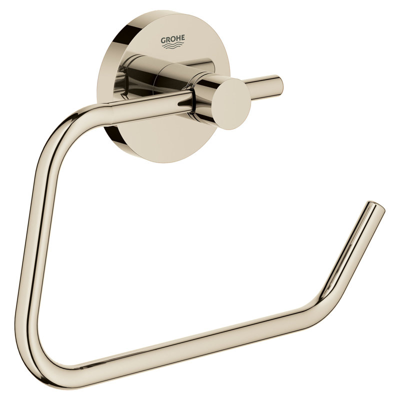 Essentials Cube Wall Mount Toilet Paper Holder, Polished Nickel