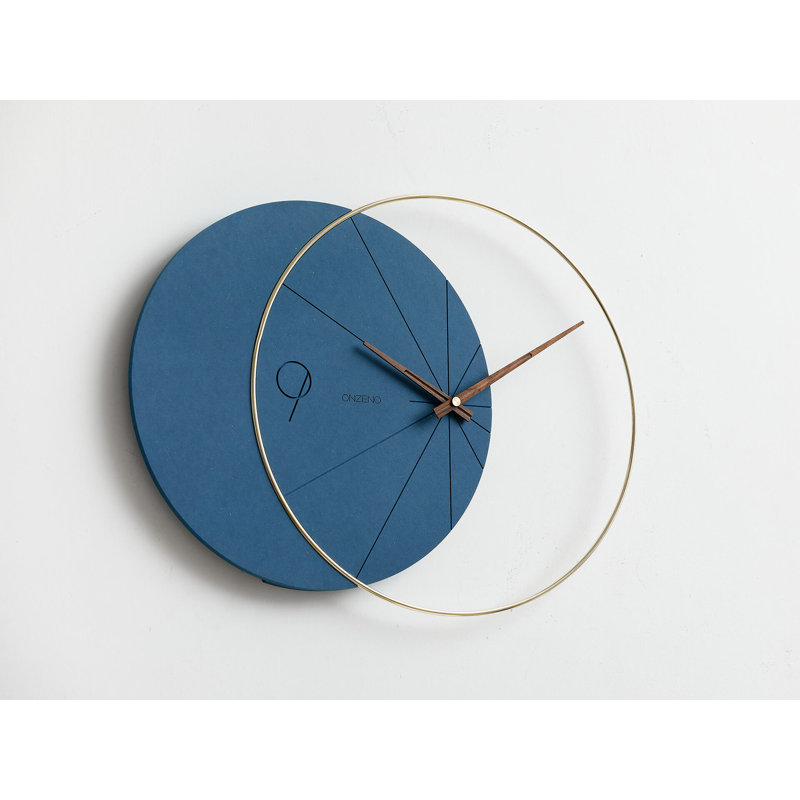 Wood Wall Clock, Blue
