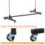 Rolling Clothes Rack with 2 PVC Covers, Z-Shape Stainless Steel Organizer, Hooks and Locking Casters for Storage-415067570