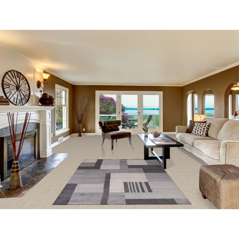 Gray Modern Indian Area Rug