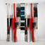 Rouge et or cubique abstrait I - rideau occultant en velours cubique - 1 panneau-107809242