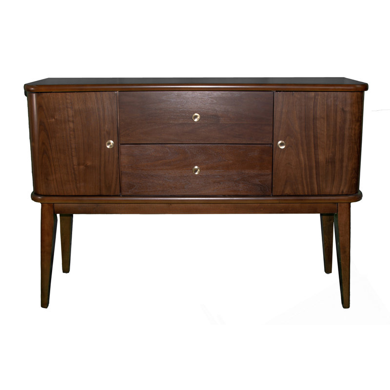 Desserte Mid-Century moderne avec 2 tiroirs et 2 armoires