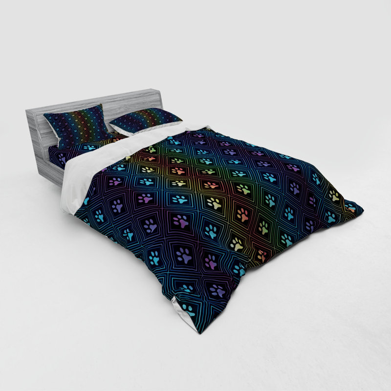 Ensemble de housse de couette en microfibre bleue Dog Lover, Housse de couette grand + 3 pièces supplémentair