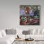 « soirée patio jardin », reproduction de peinture à l’acrylique sur toile tendue-25674999