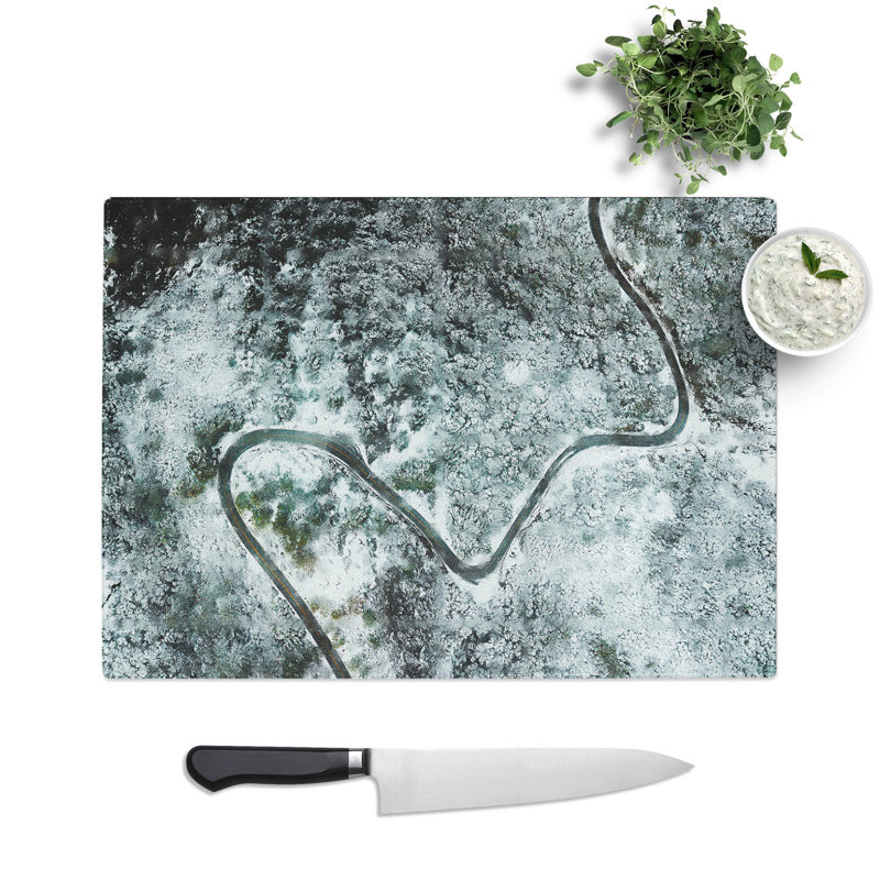 Winter Forest Vol.12 Painting Chopping Board, 0.4cm H x 28.5cm W x 39cm L