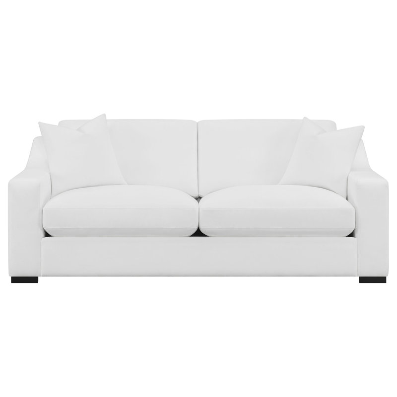 Causeuse Chelan, White Fabric, 89.5" W