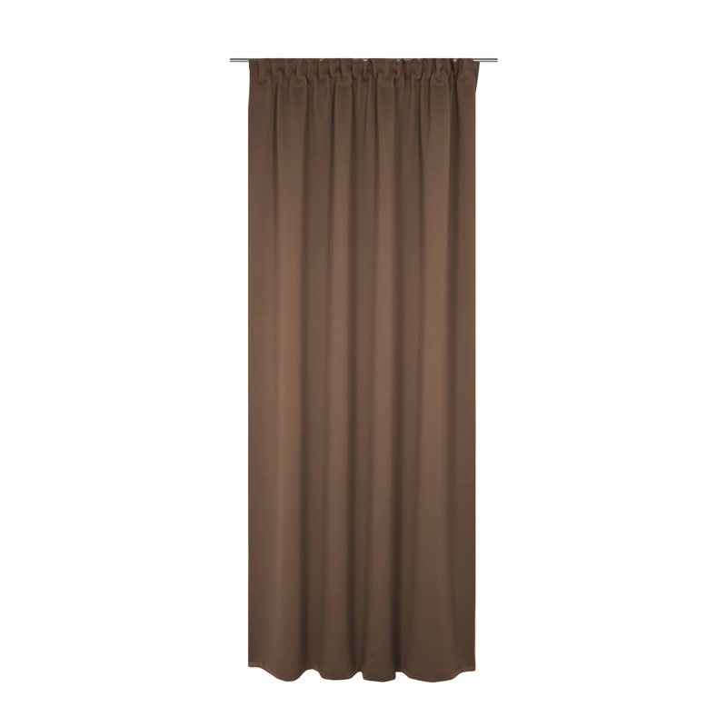 Polyester Blackout Pinch Pleat Curtain Panel, 142cm wide x 295cm high, Brown