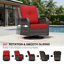 Ensemble de conversation de patio en osier 7 pièces avec fauteuil pivotant 360 ° et coussins capitonnés Holoman-130063079-130063082