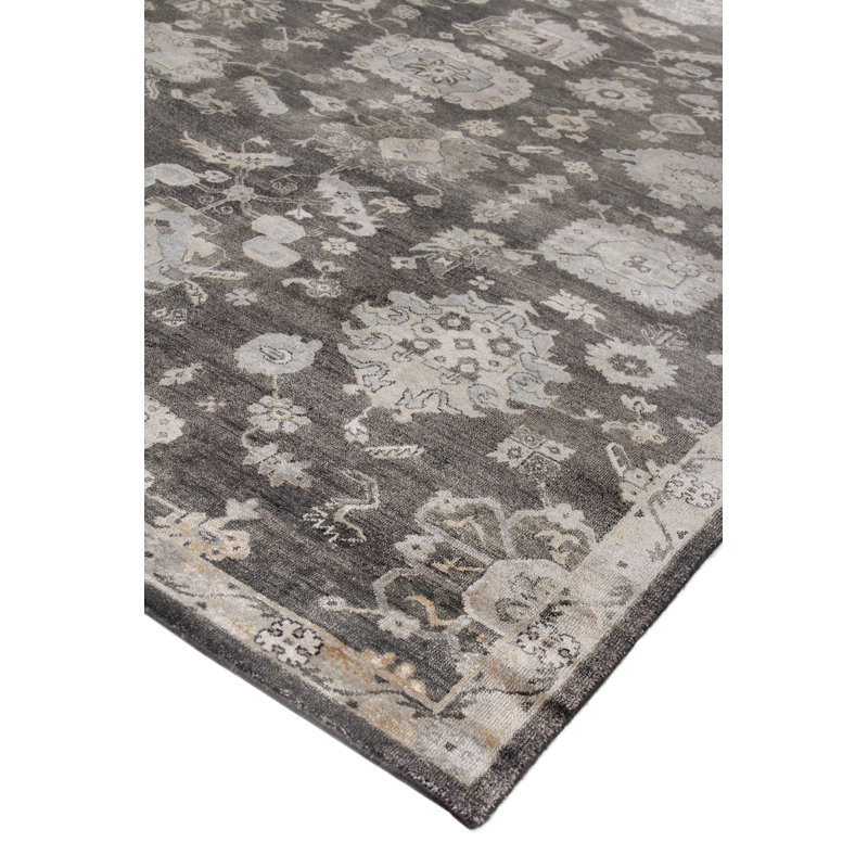 Museum Oriental Area Rug in Midnight Charcoal, Rectangle 12' x 15'