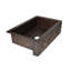 Évier de cuisine à simple cuve en cuivre 33 po x 22 po - Évier de cuisine à tablier frontal, éviers encastrés, éviers de cuisine en cuivre martelé bronze, évier fabriqué à la main, compatible avec évier encastré