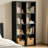 8-Compartment Double-Row Bookcases, Open Back Wooden Storage Bookcase, Thickened Sturdy Display Rack for Living Room Bedroom Home Office, Easy to Assemble-1203366889