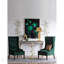 Table contemporaine 16,9 po x 16,9 po x 28 po or brillant