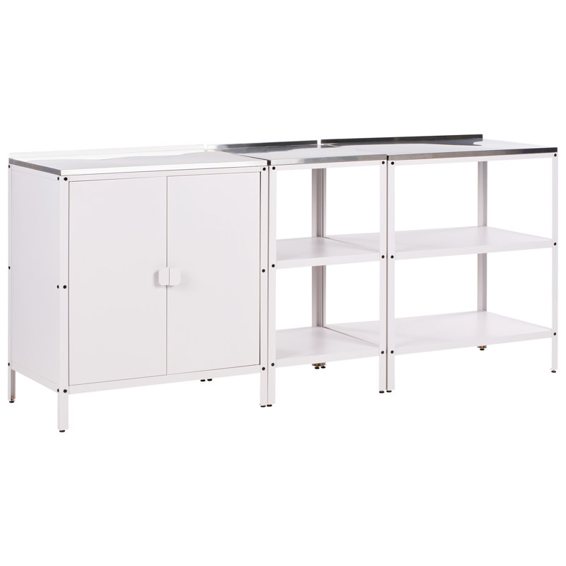 3 Piece Outdoor Kitchen Set VILAMA Metal White