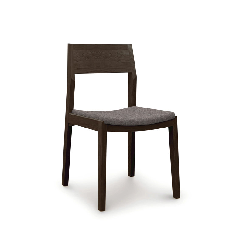 Iso Side Chair, Sterling Polyester, Smoke Cherry
