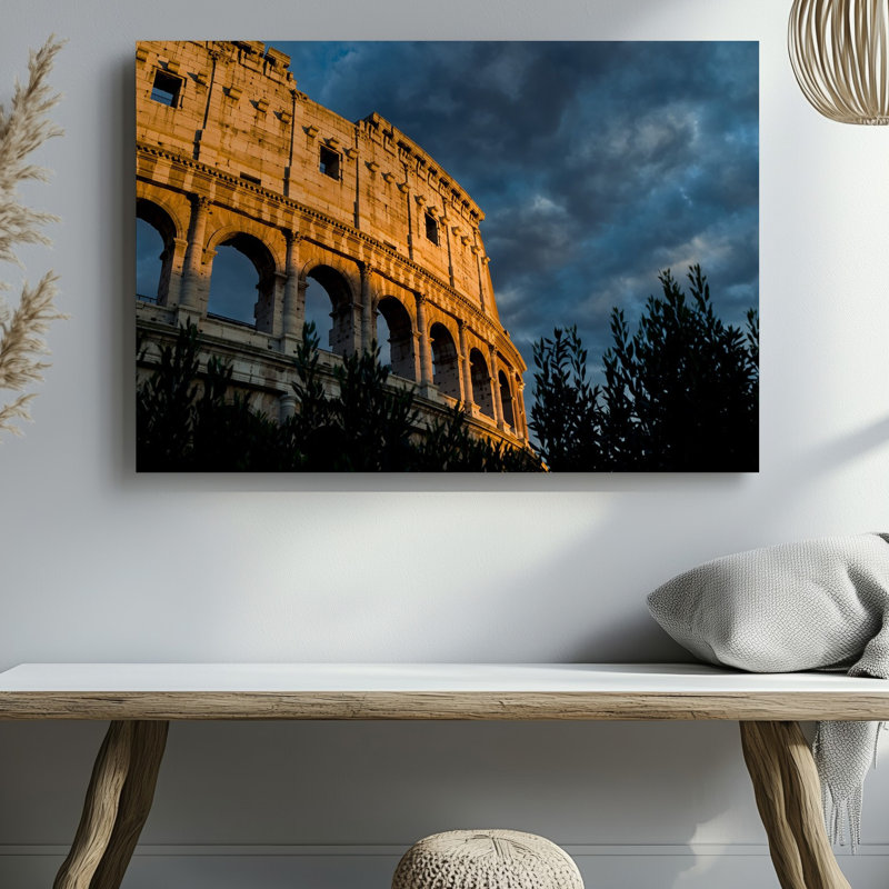 Toile, art dramatique du Colisée à Rome, H 9 po x l 12 po
