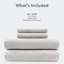 Literie en tricot de mélange de coton double - toutes saisons doux au toucher, 50%, convient à un matelas allant jusqu'à 16 po, 1 drap plat, 2 taies d'oreiller ajustées, lavable à la machine, drap gris confortable-121232030-121232031