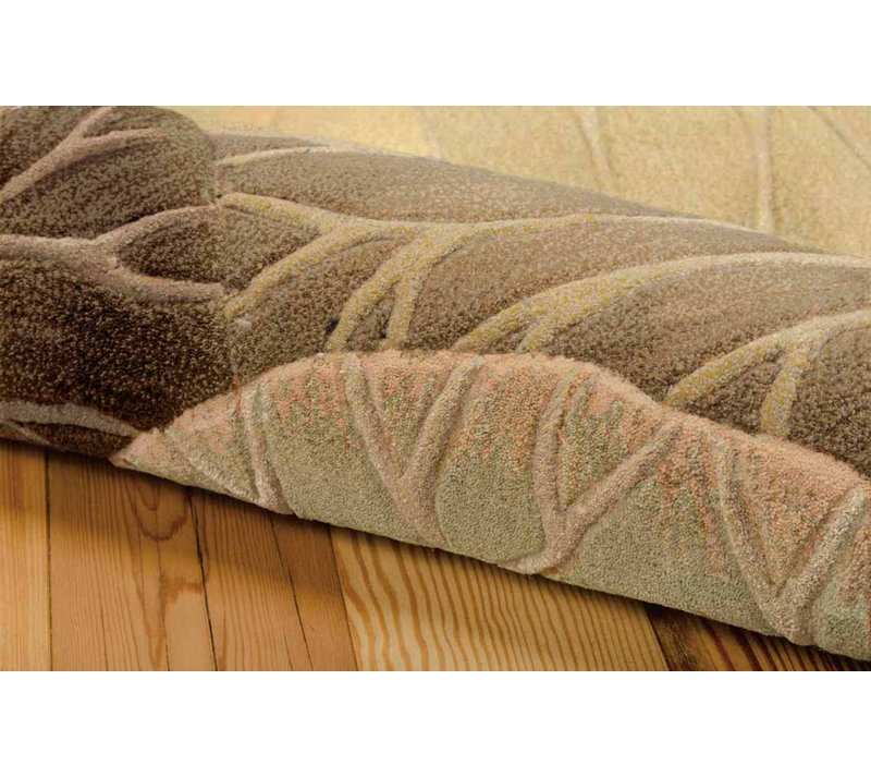 Vienna Hand-Tufted Wool Brown/Green Area Rug, Rectangle 8' x 11'