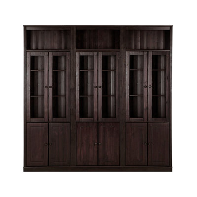 Demetricia 223cm H x 222cm W Library Bookcase
