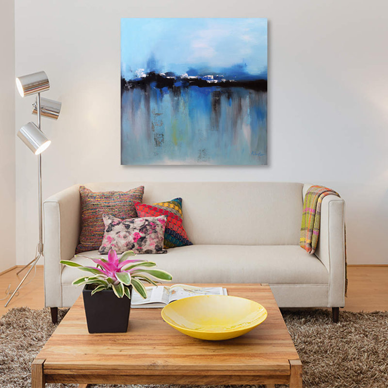 Blue Utopia by Radiana Christova - Unframed Gallery-Wrapped Canvas Giclée on Canvas, 12" H x 12" W x 0.75" D