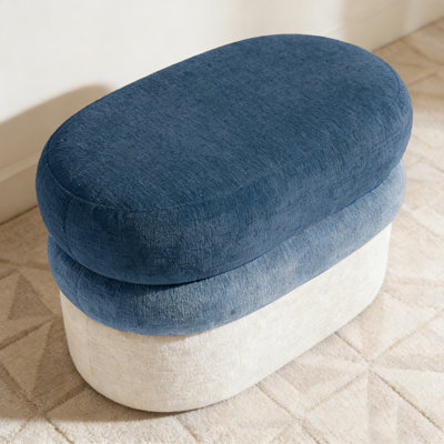 25.2"W Upholstered Ombre Ottoman