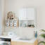 Armoire de salle de bain murale avec portes et tablette réglable avec rangement pour pharmacie, salon, bureau à domicile-1446380907
