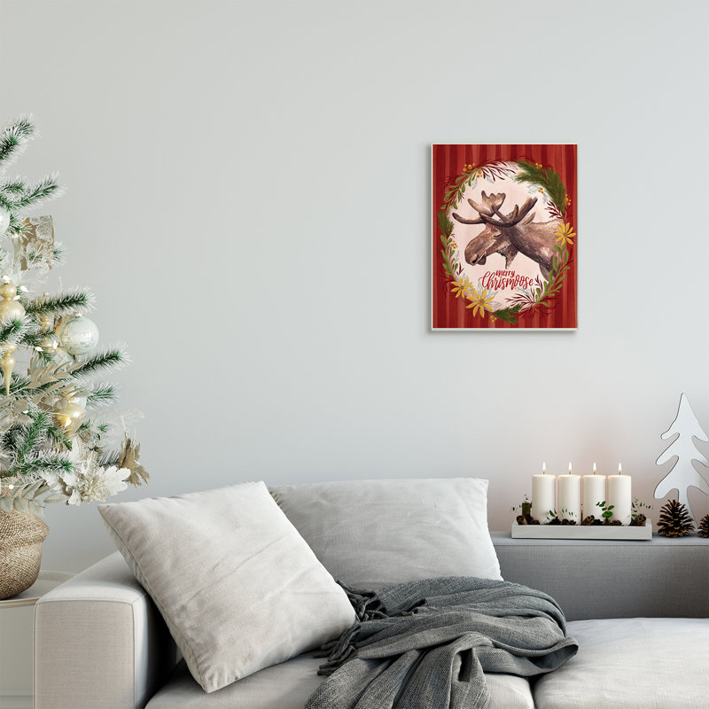 Merry Chris-Moose, Plaque murale, H 15 po x l 10 po