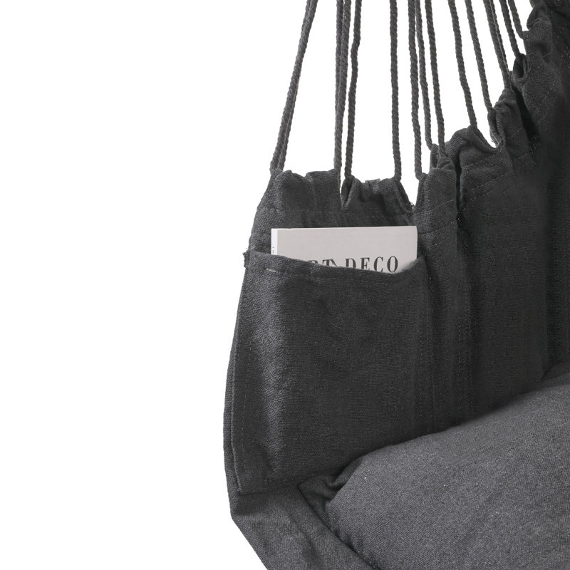 Angelastro Garden Canvas Hanging Chair, Black