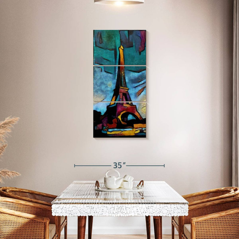 Abstract Eiffel Tower, 44" H x 21" W