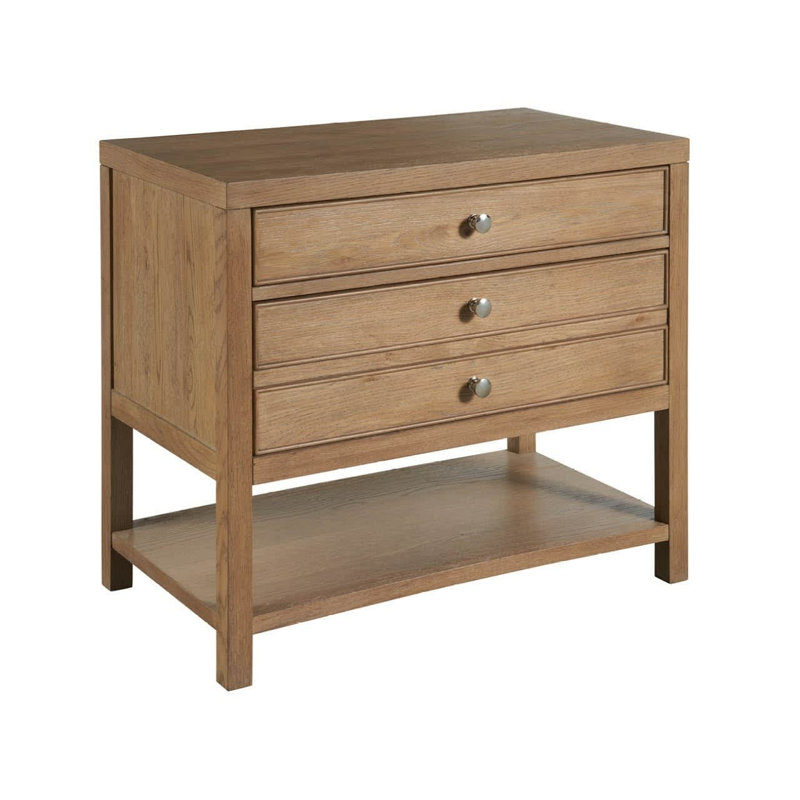 Saugatuck 2 - Drawer Solid Wood Nightstand, Sand Dune