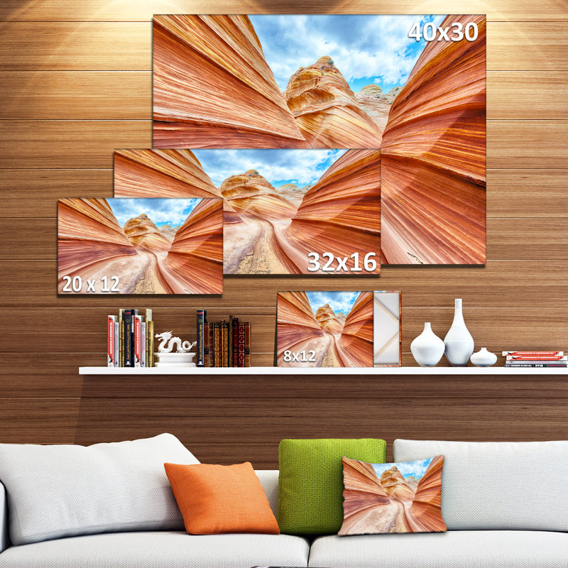 « tourbilloning dunes sandstones », reproduction de photo sur toile tendue, H 16 po x l 32 po x P 1 po