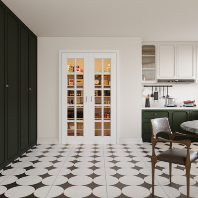 Win Stellar Interior Pantry French Doors Clear Glass 1 Lite Modern