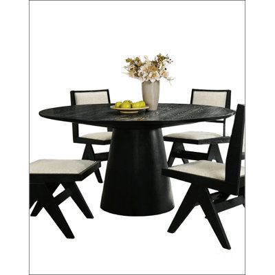 Black Round Dining Table