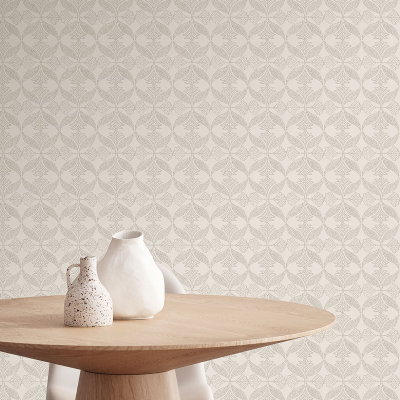 Papier peint ornement, Beige