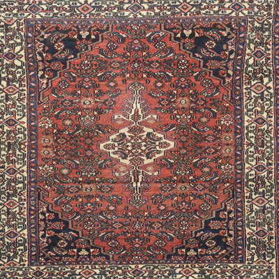 Tapis traditionnel rouge / noir